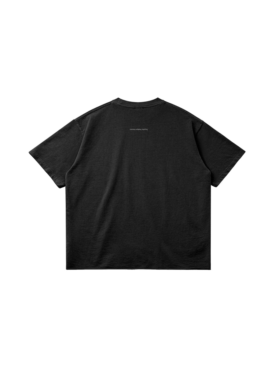 ZACKIE OH T-SHIRT IN COTTON LOOP BACK JERSEY — BLACK