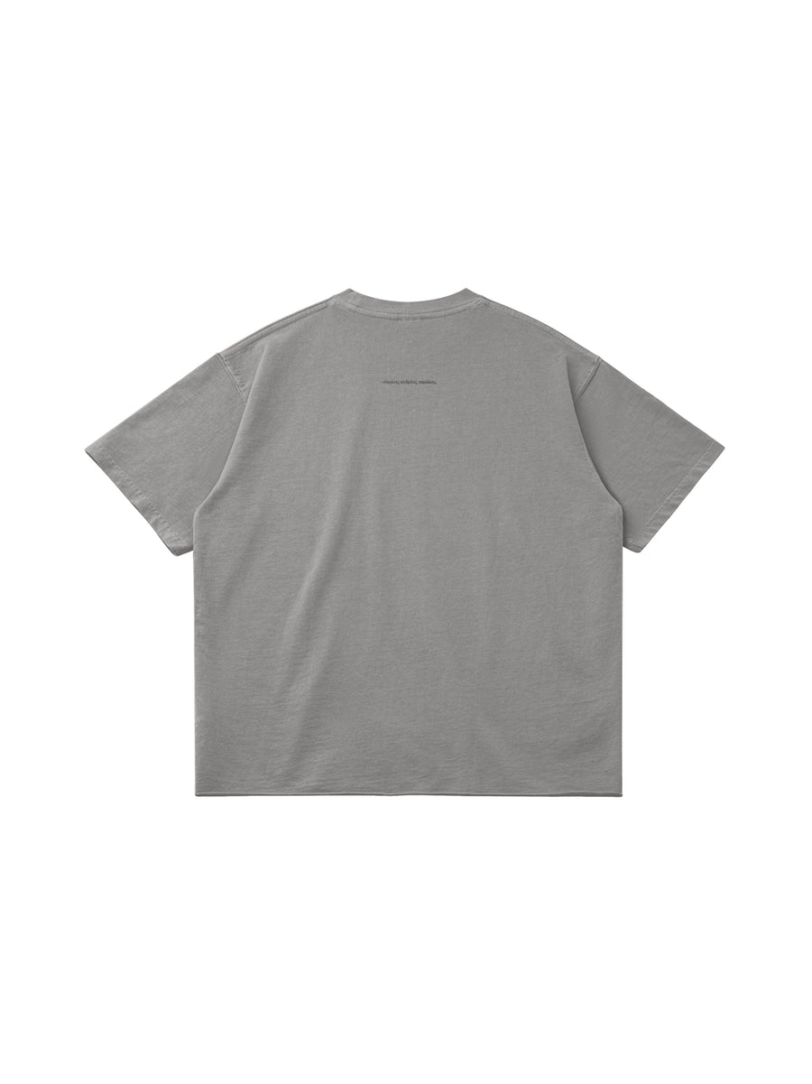 ZACKIE OH T-SHIRT IN COTTON LOOP BACK JERSEY — GREY