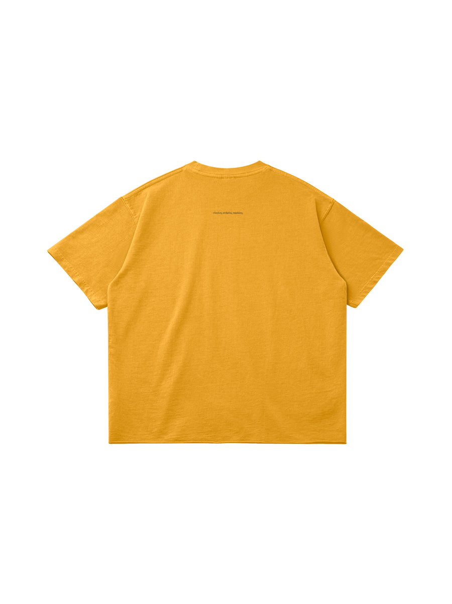 ZACKIE OH T-SHIRT IN COTTON LOOP BACK JERSEY — YELLOW