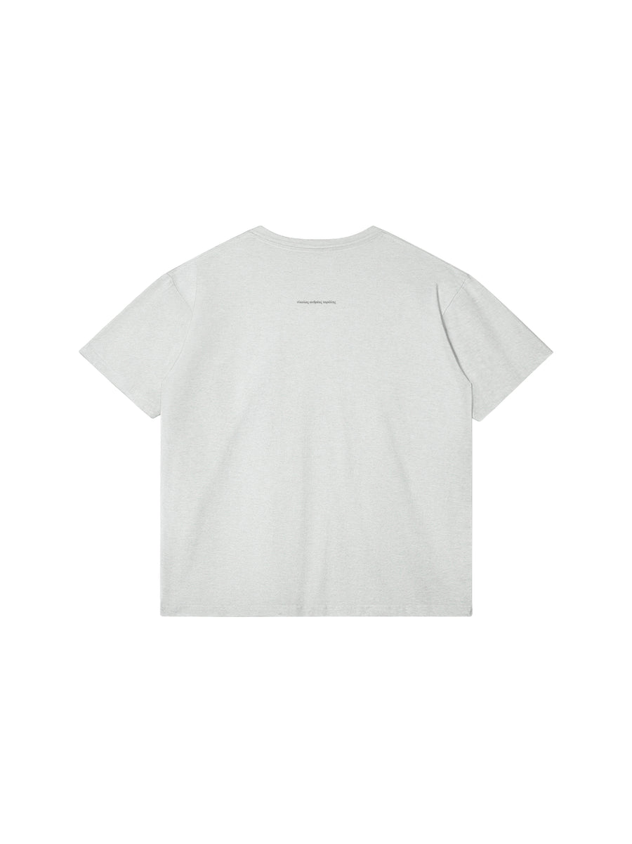 EPIRUS EAGLE T-SHIRT IN COTTON JERSEY — HEATHER GREY