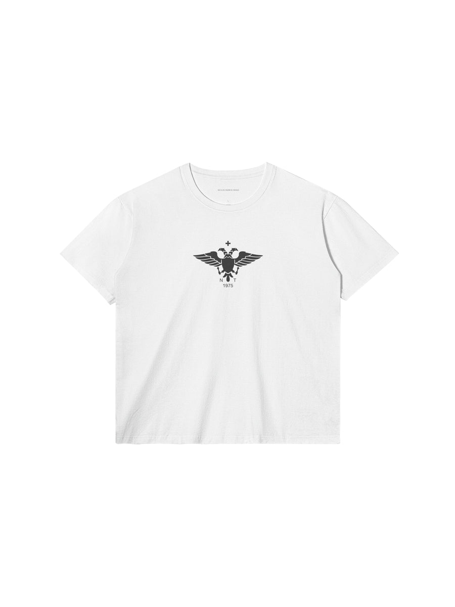 EPIRUS EAGLE T-SHIRT IN COTTON JERSEY — WHITE