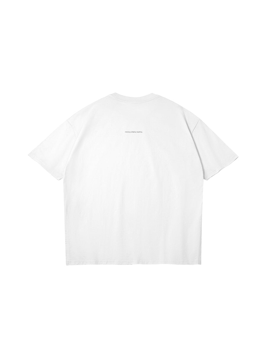 FREEDOM OR DEATH T-SHIRT IN COTTON JERSEY — WHITE