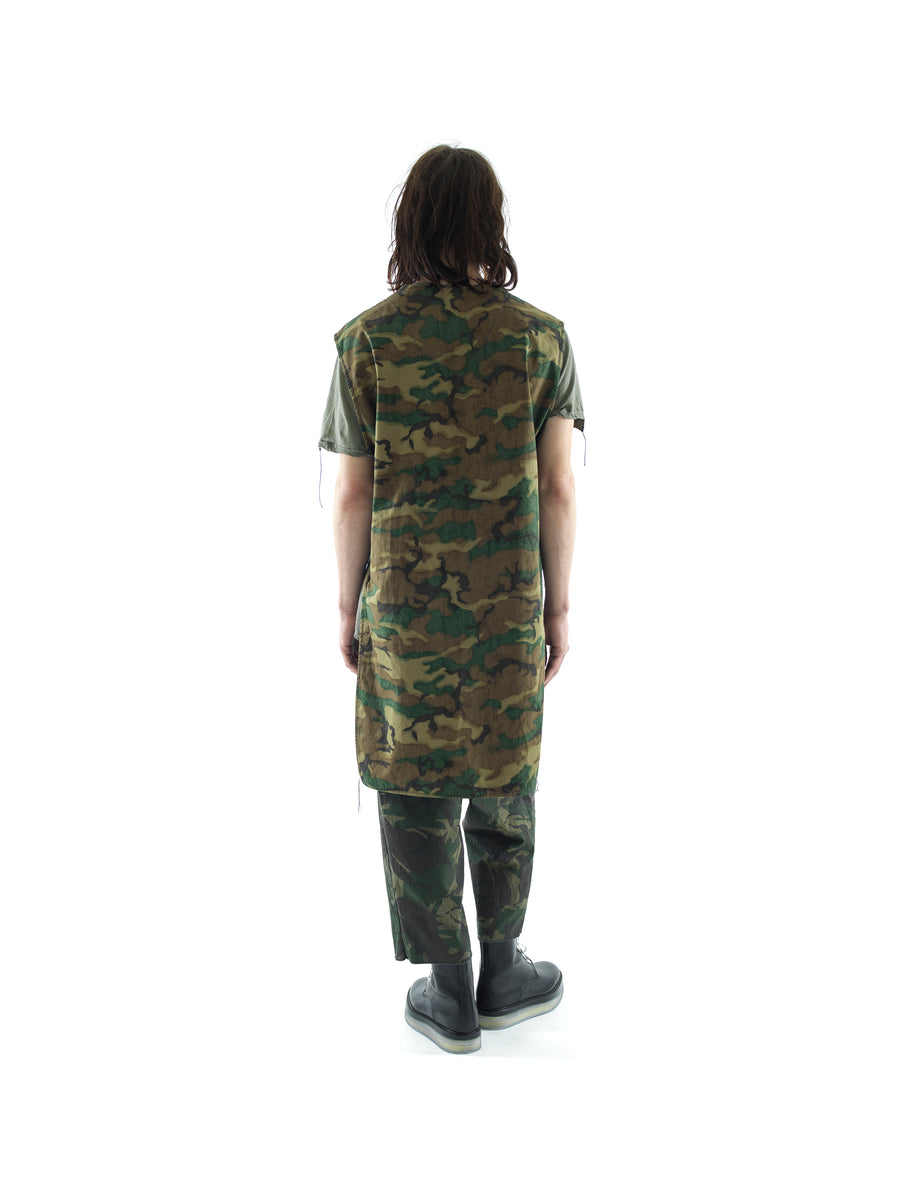 LÉGIONNAIRE TUNIC IN CAMOUFLAGE COTTON RIPSTOP — MOSS