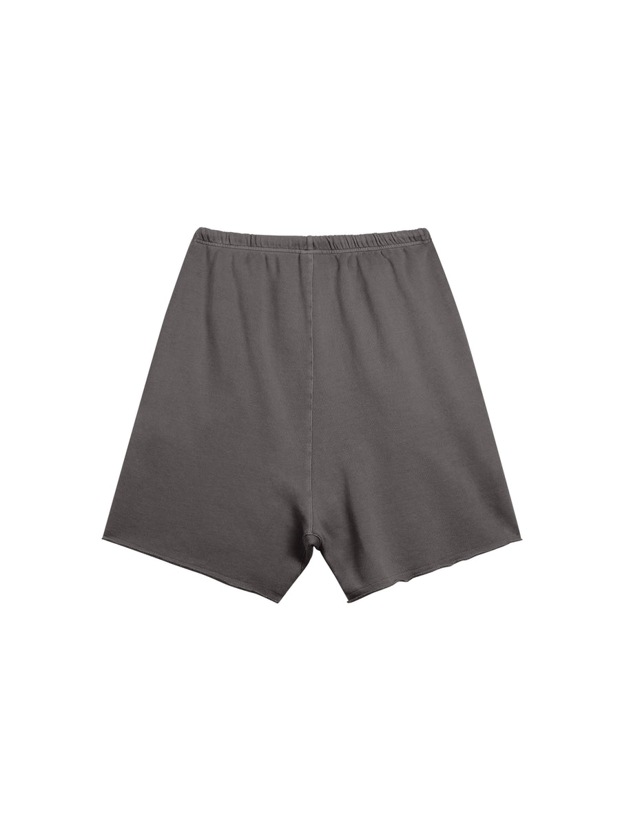 EPIRUS EAGLE SWEATSHORTS IN HEAVY COTTON FRENCH TERRY — DARK GREY